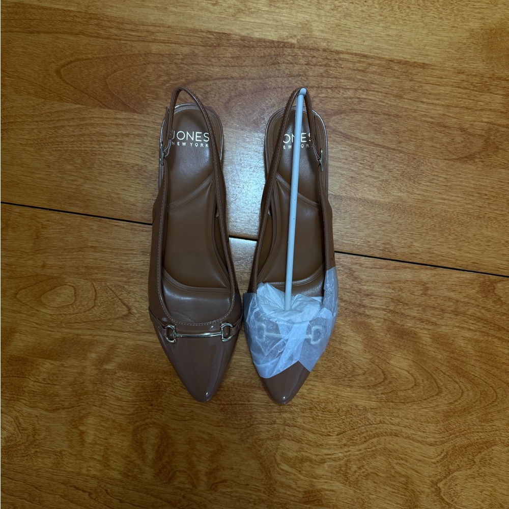 Jones New York Women's Brown Slingback Heels